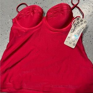 Miss America by Catalina Women's Tankini Swimsuit Top Size Medium 8-10